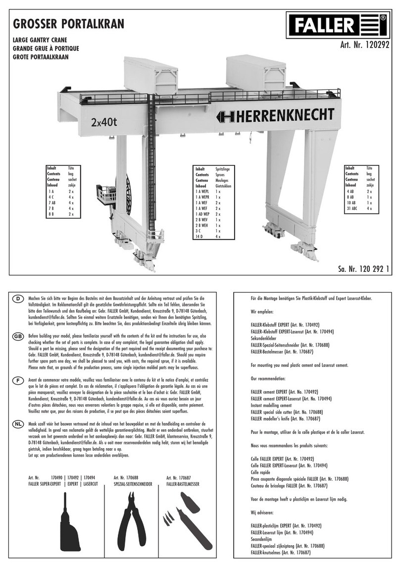 Faller LARGE GANTRY CRANE User manual