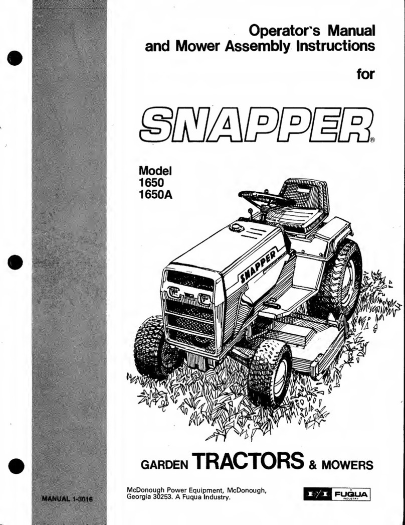 Snapper 1650 Series Operator’s Manual and Assembly
