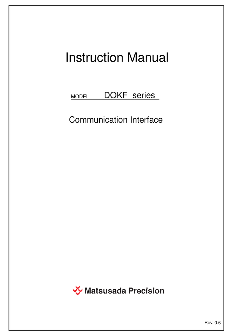 Matsusada Precision DOKF Series instruction manual