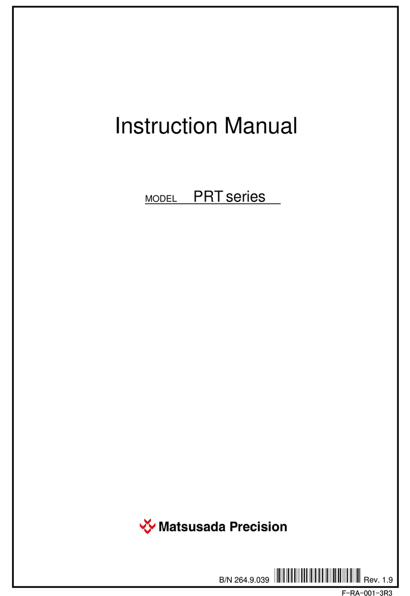 Matsusada Precision PRT Series instruction manual