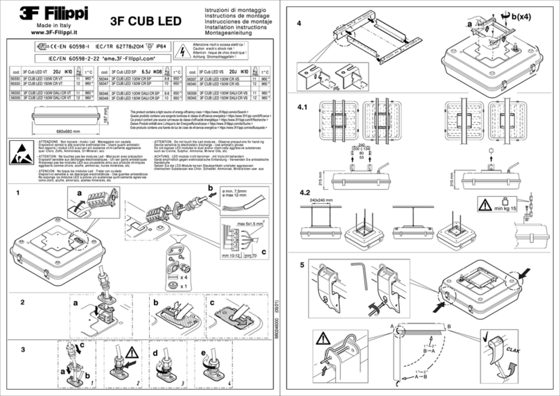 3F Filippi 3F CUB LED installation instructions