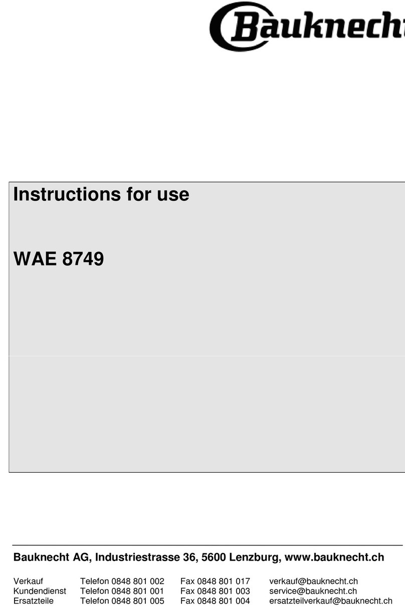Bauknecht WAE 8749 User manual