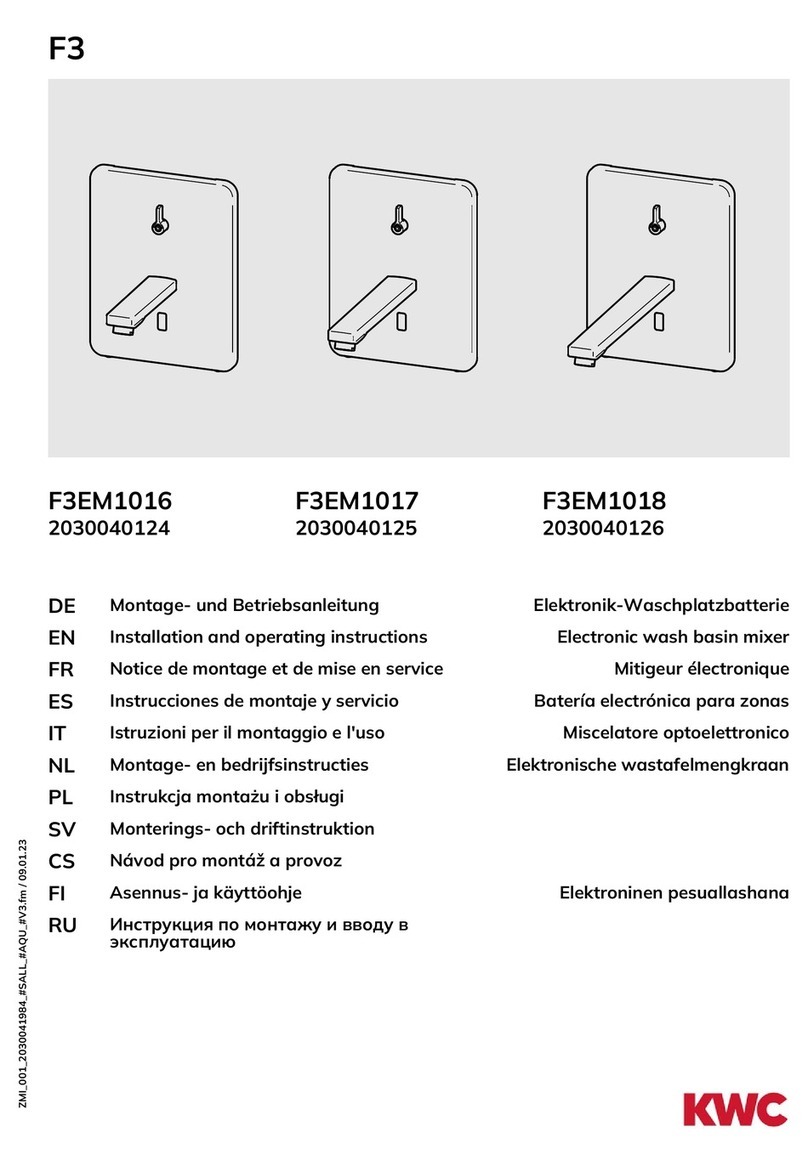 KWC F3EM1016 Installation and operating instructions