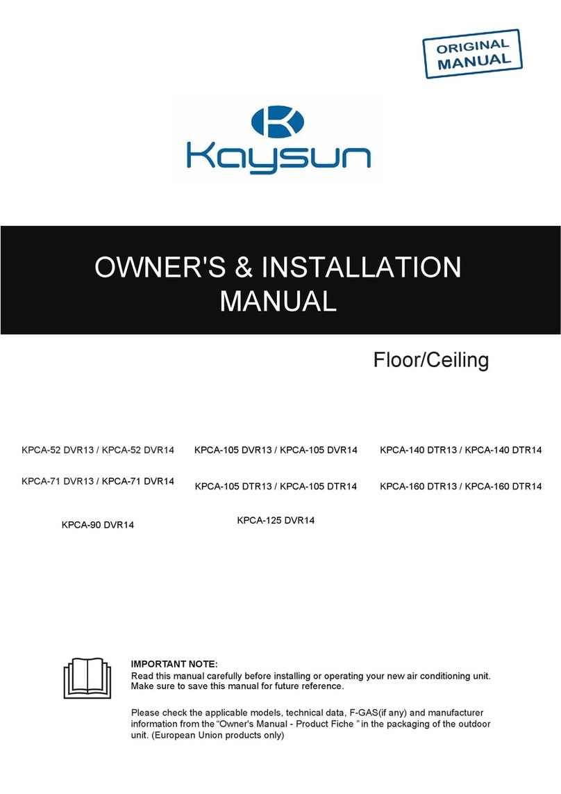 Kaysun KPCA-52 Quick start guide