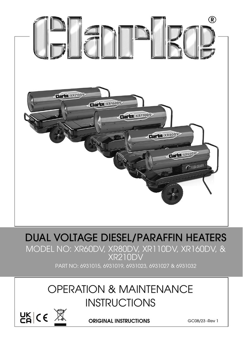 Clarke XR60DV Operation & maintenance instructions
