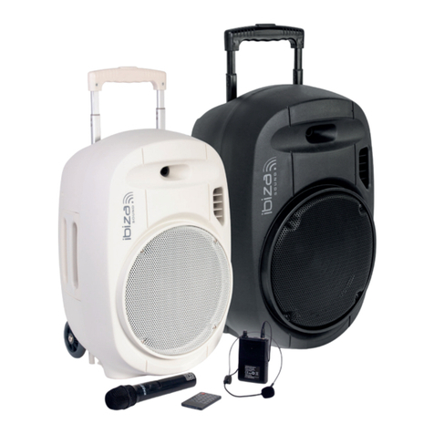 Ibiza sound PORT12UHF-WH-MKII User manual