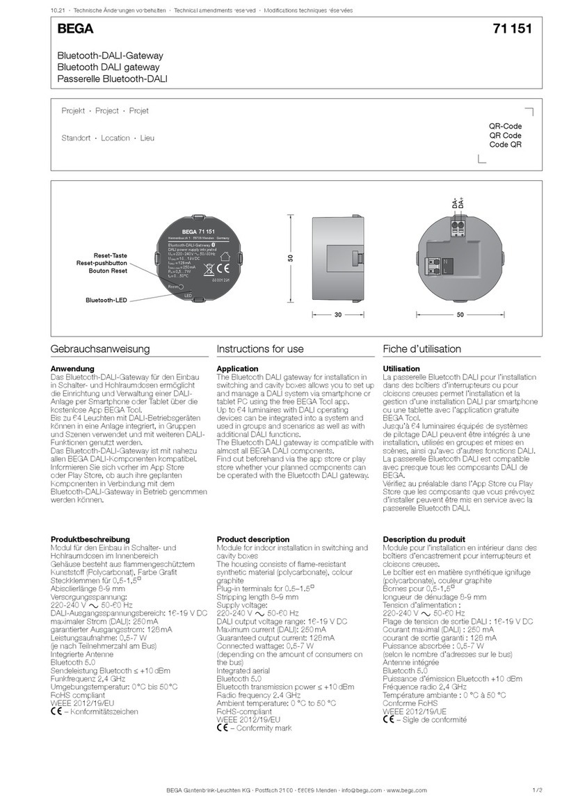 BEGA 71 151 User manual