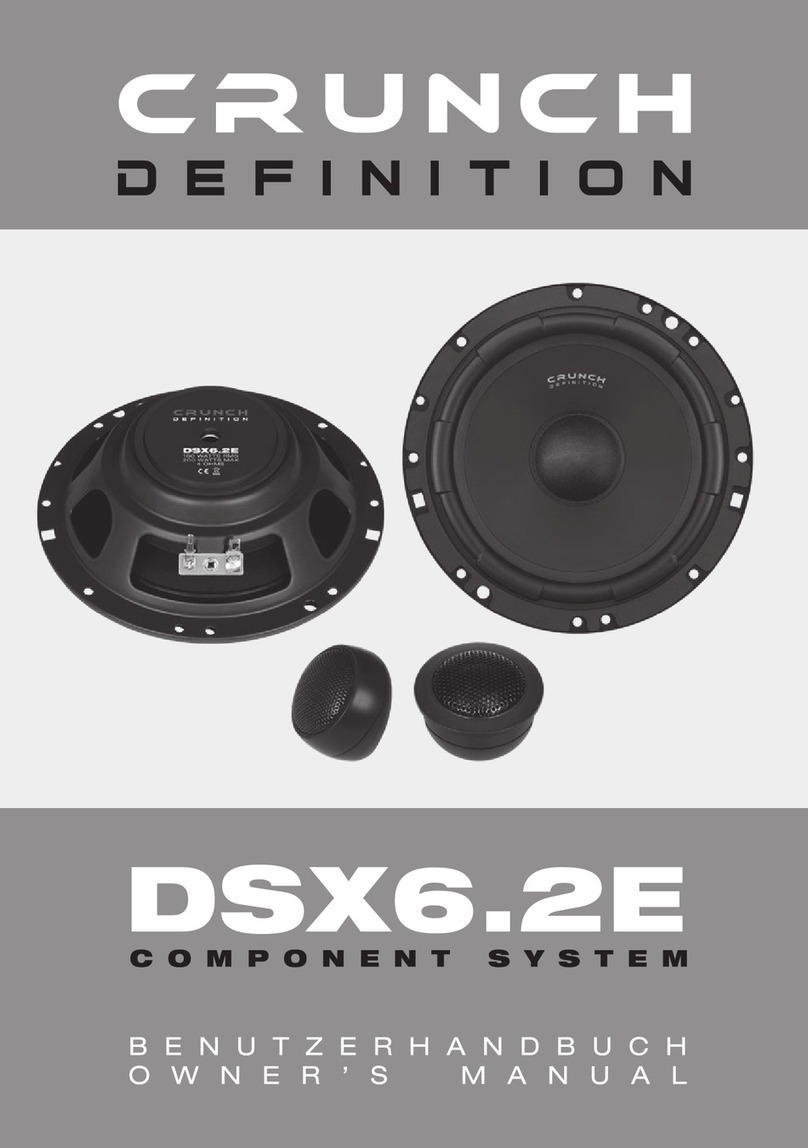 Crunch DSX6.2E owner's manual Crunch DSX6.2E owner's manual