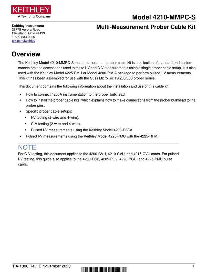 Tektronix KEITHLEY 4210-MMPC-S User manual