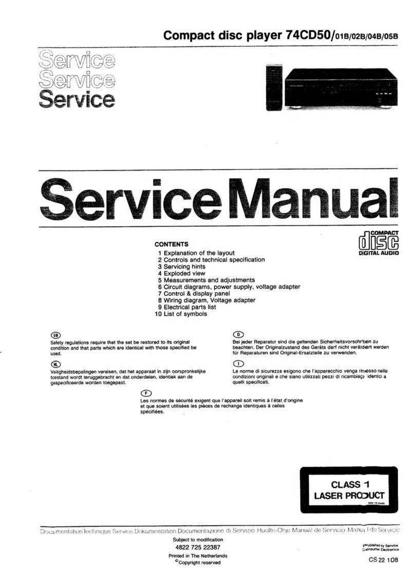 Marantz 74CD50 User manual Marantz 74CD50 User manual