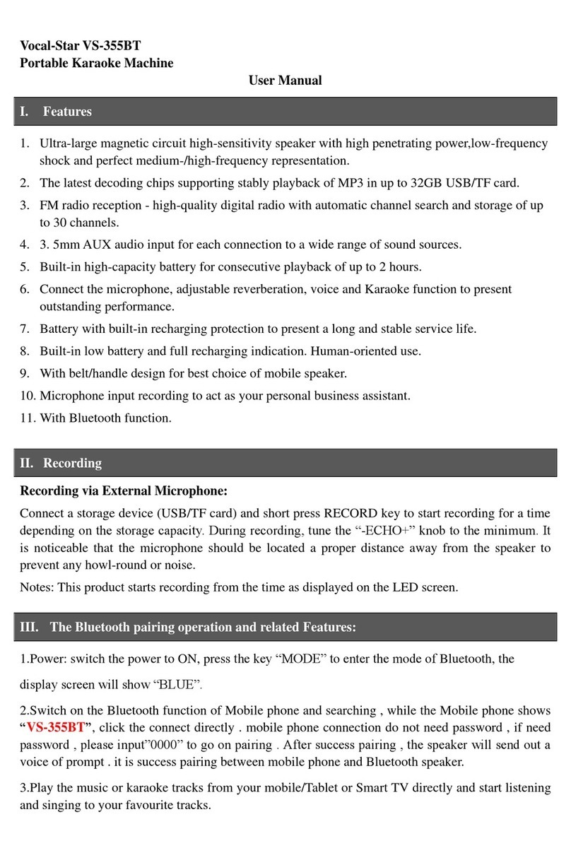 Vocal-Star VS-355BT user manual