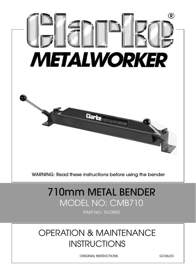 Clarke CMB710 Operation & maintenance instructions