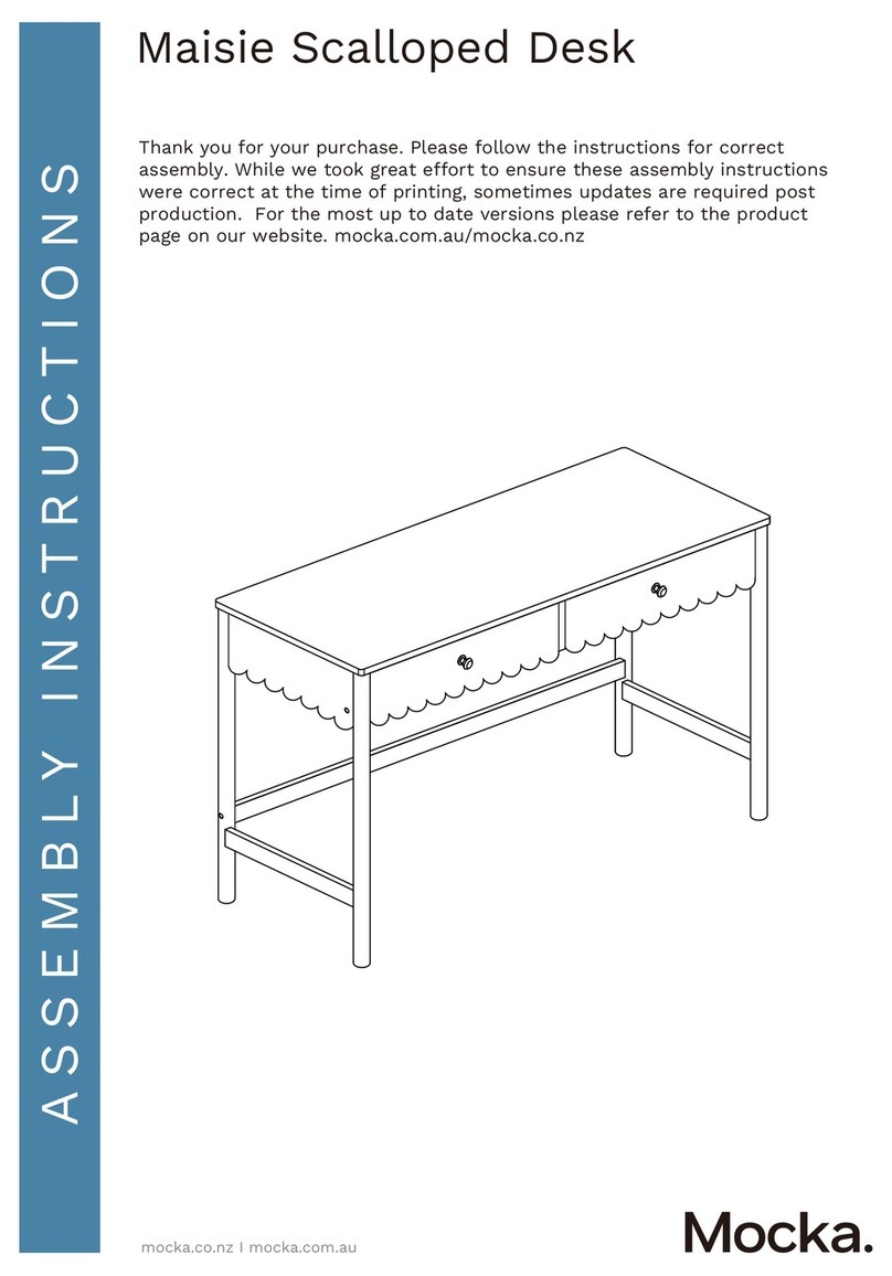 Mocka Maisie Scalloped Desk Assembly instructions