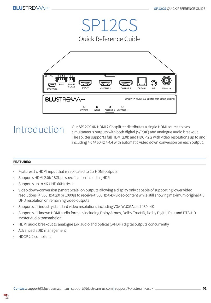 Blu Stream SP12CS User manual Blu Stream SP12CS User manual