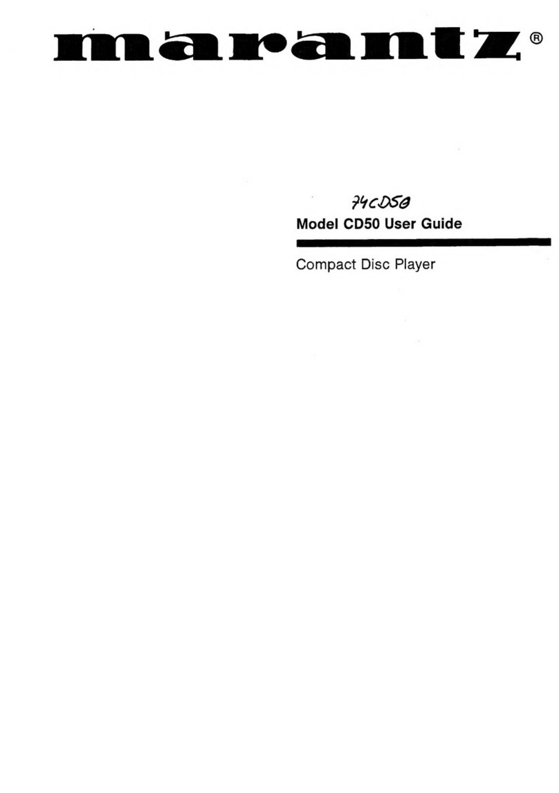 Marantz CD50 User manual