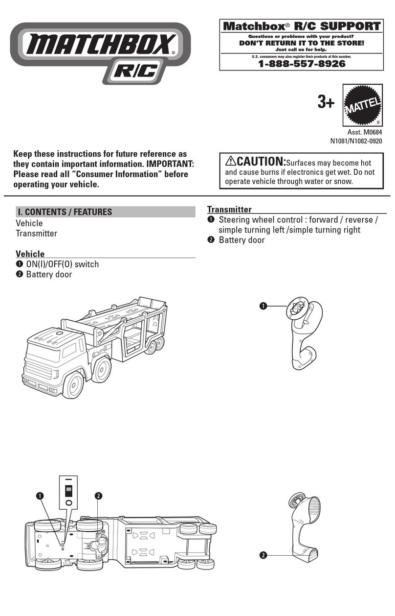Mattel Matchbox R/C SUPPORT User manual