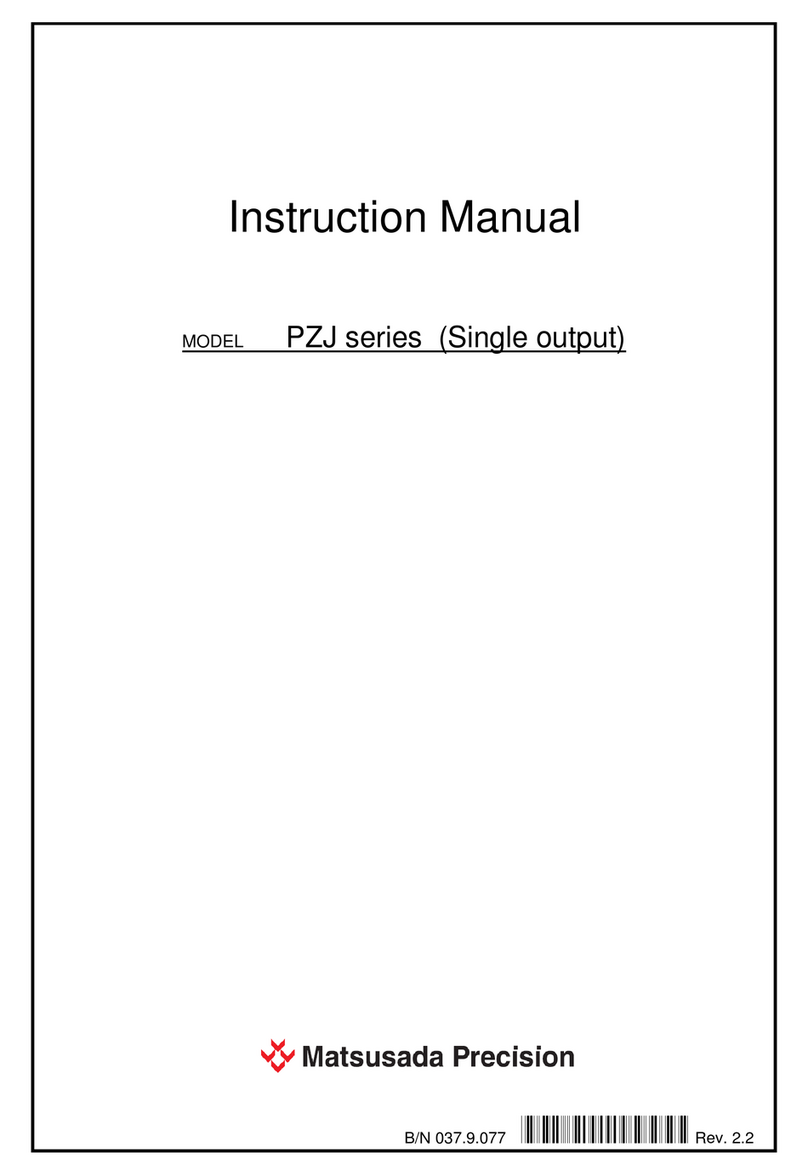 Matsusada Precision PZJ Series User manual