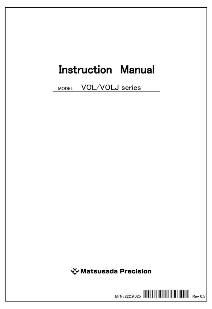 Matsusada Precision VOL Series User manual