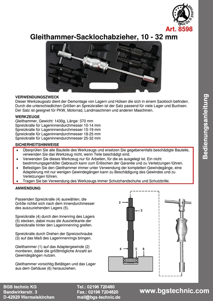 BGS technic 8598 User manual BGS technic 8598 User manual