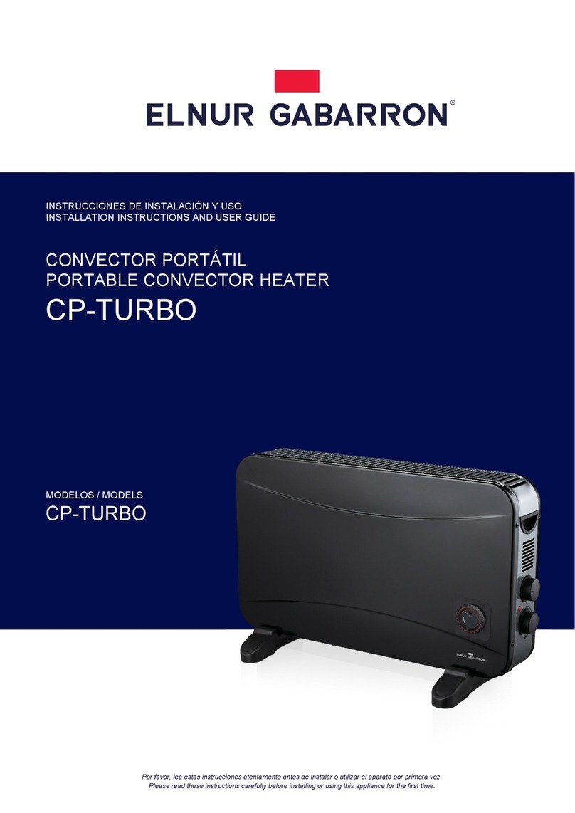 Elnur Gabarron CP-TURBO Installation instructions and user guide
