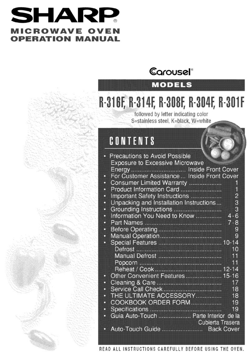 Sharp Carousel R-316F User manual