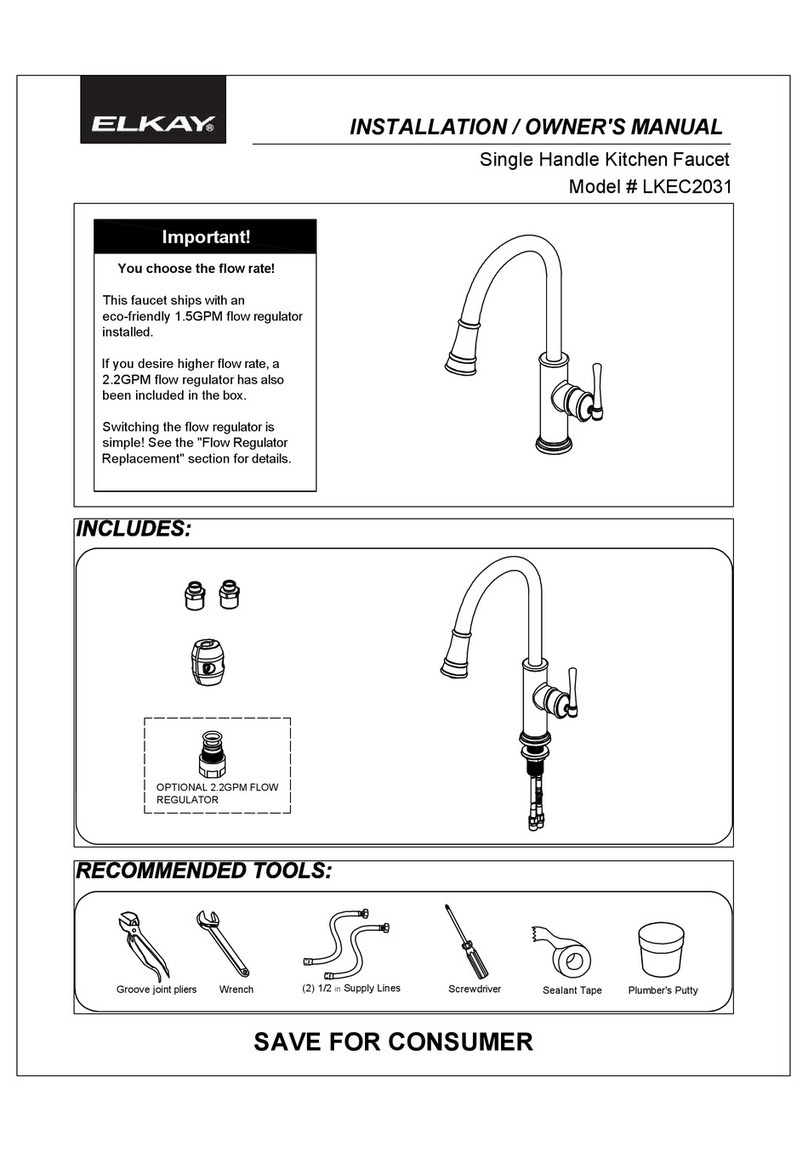 Elkay LKEC2031AS Installation & owner's manual