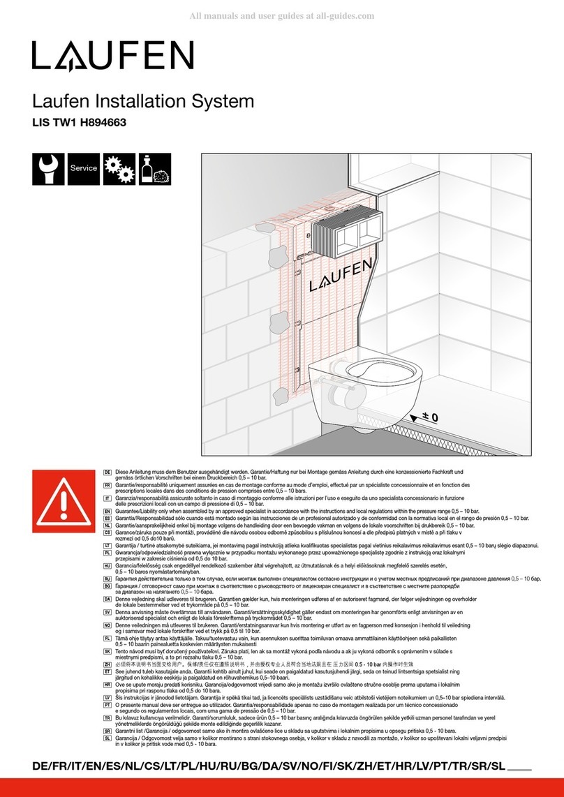 Laufen LIS TWI H894663 quick start guide