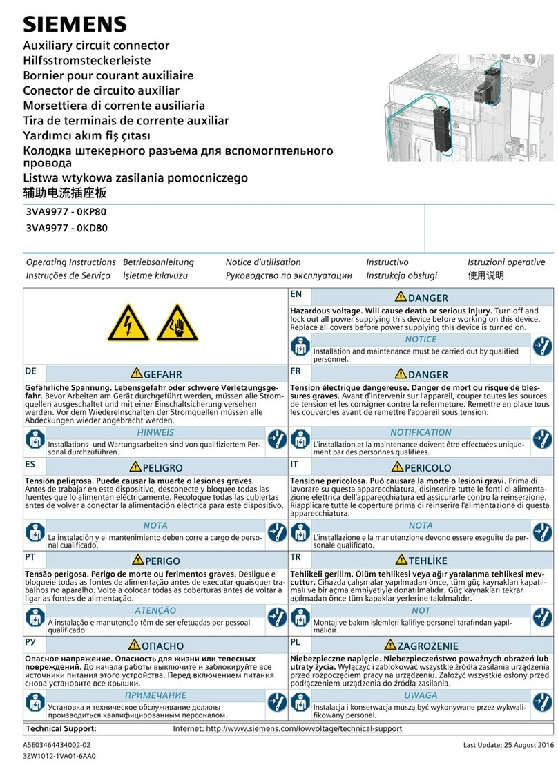 Siemens 3VA9977-0KP80 operating instructions