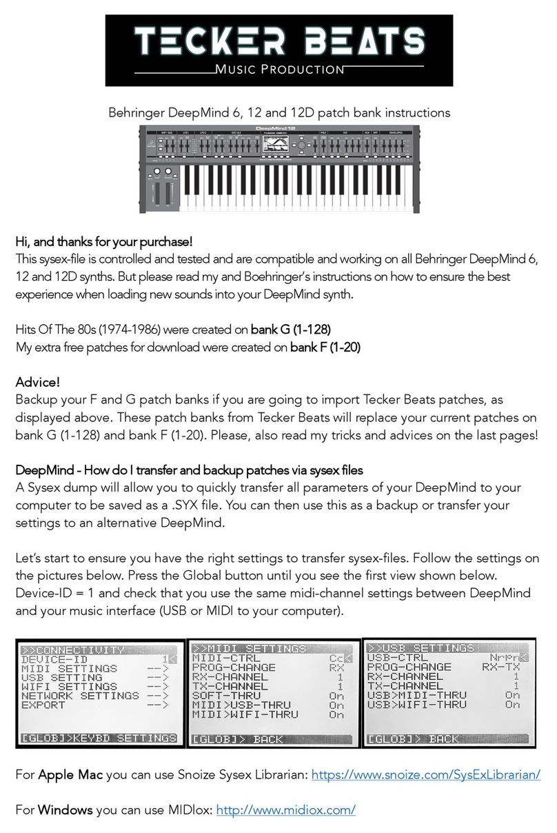 Behringer DeepMind 6 User manual
