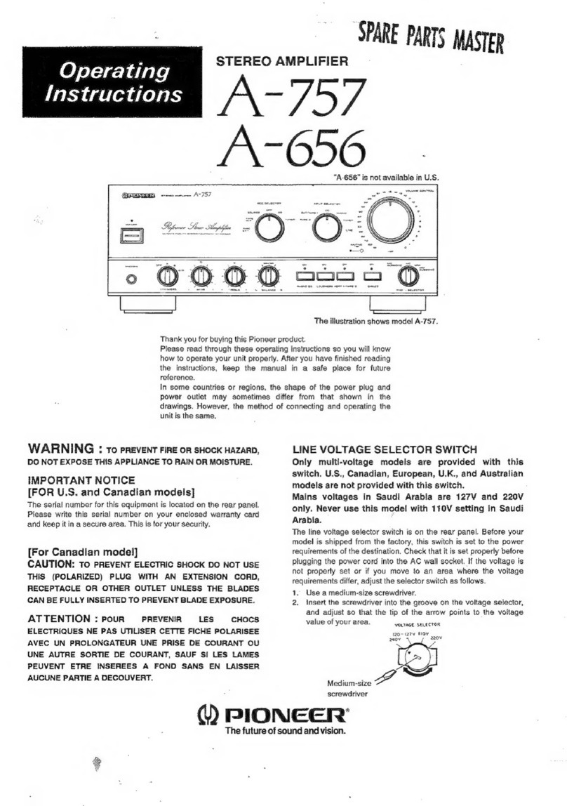 Pioneer A-757 operating instructions