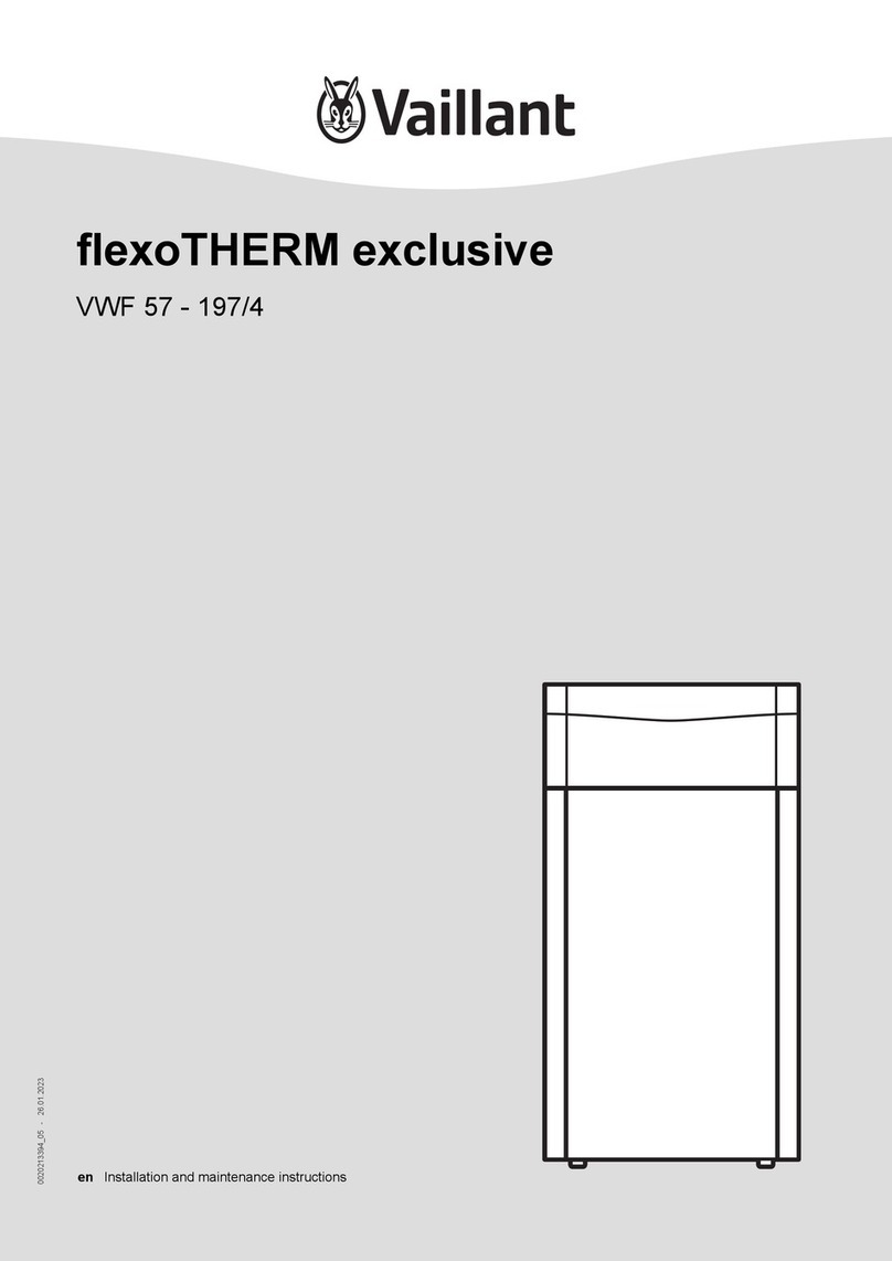 Vaillant flexoTHERM exclusive Installation and maintenance instructions
