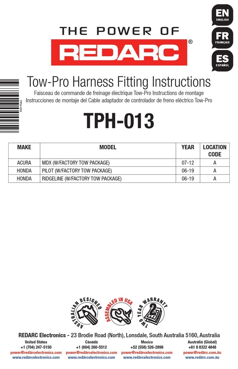 Redarc TPH-013 Fitting instructions Redarc TPH-013 Fitting instructions