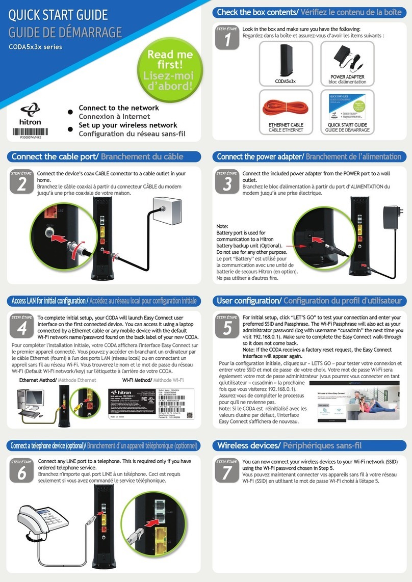 Hitron CODA5 3 Series quick start guide