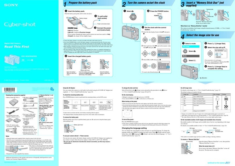 Sony Cyber-shot DSC-W30 User manual