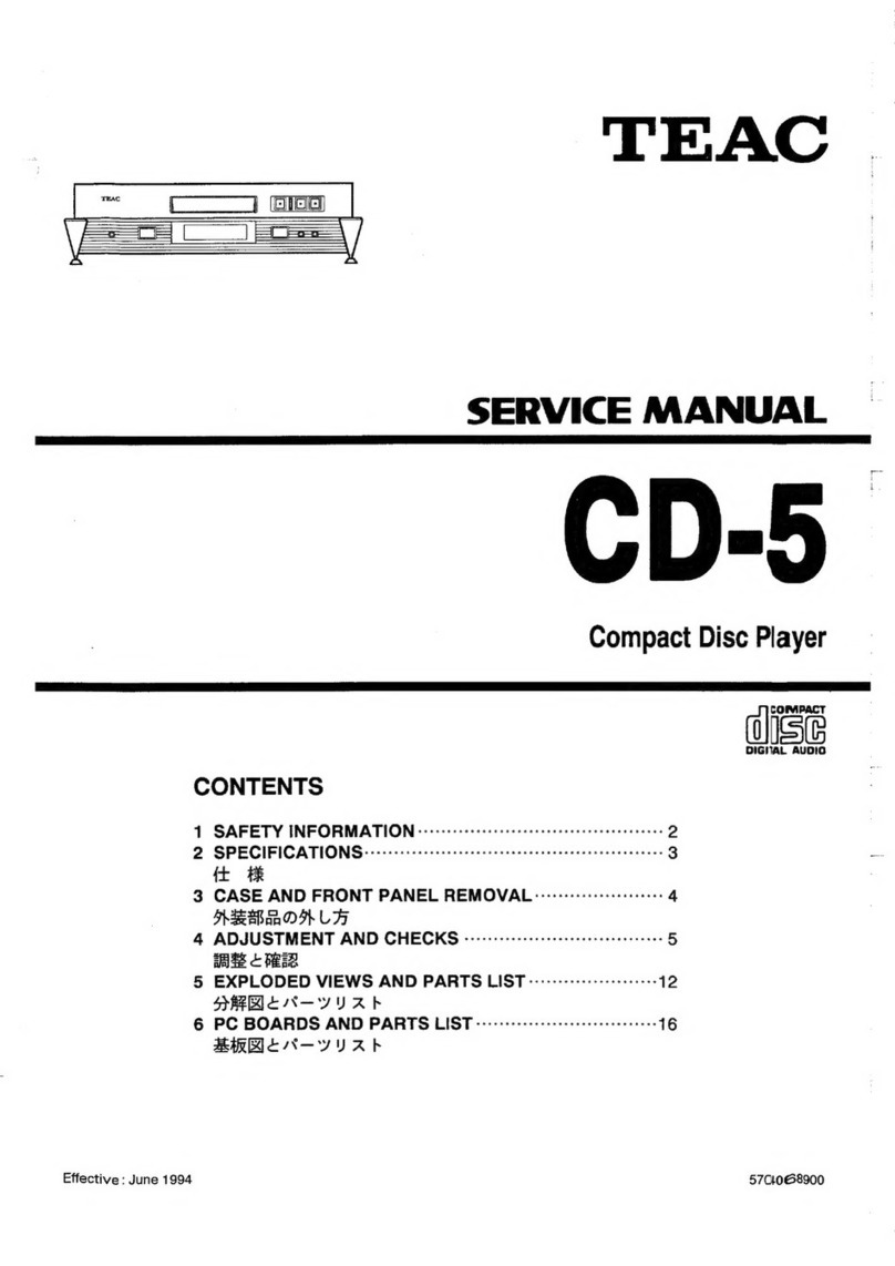 Teac CD-5 Service manual