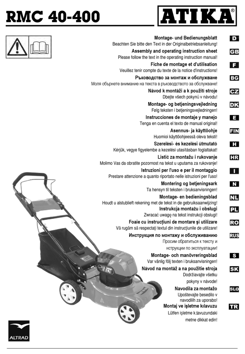 ATIKA RMC 40-400 Assembly and operating  instruction sheet