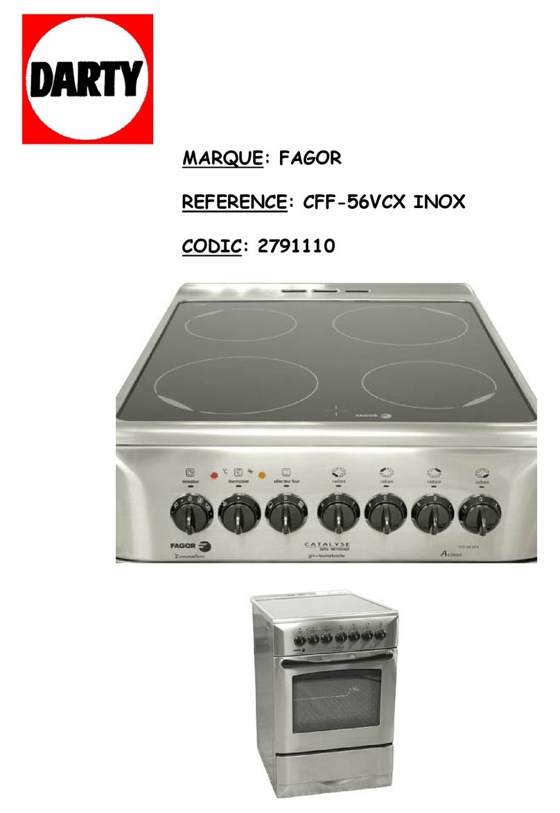 Fagor CFF-56VA Instructions for use and maintenance