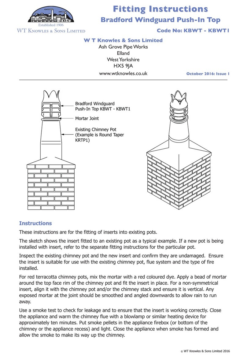 WT Knowles & Sons KBWT Fitting instructions