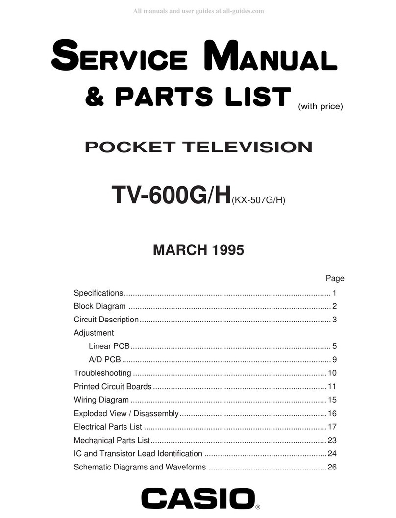 Casio TV-600G/H Troubleshooting guide