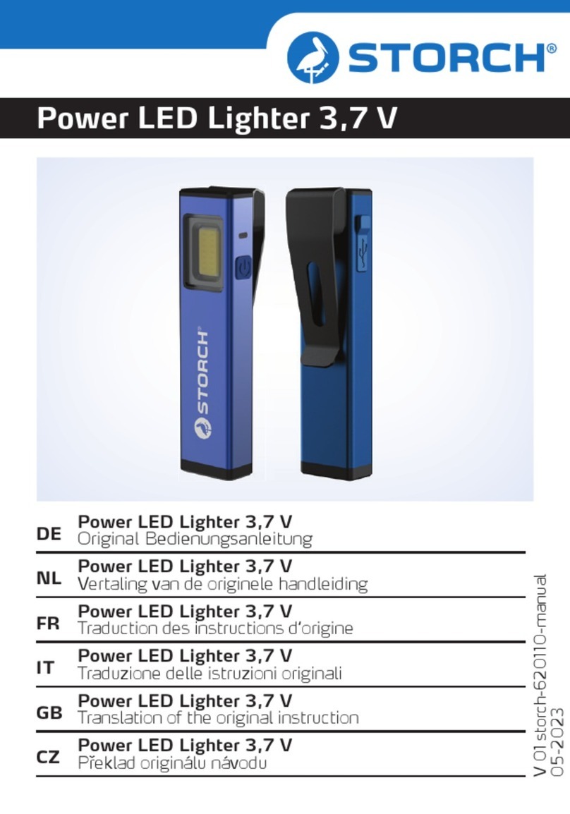 Storch Power LED Lighter 3,7 V Translation of the original instruction