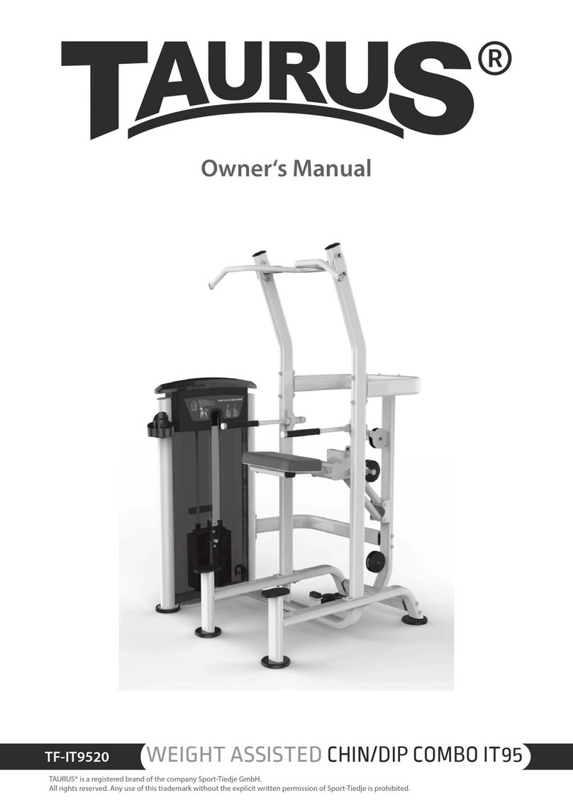 Taurus WEIGHT ASSISTED CHIN/DIP COMBO IT95 owner's manual Taurus WEIGHT ASSISTED CHIN/DIP COMBO IT95 owner's manual