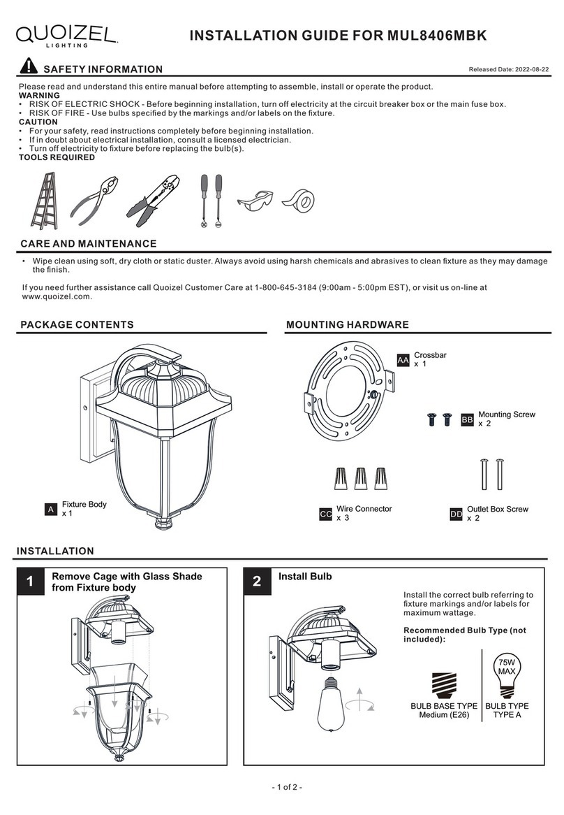 Quoizel MUL8406MBK installation guide