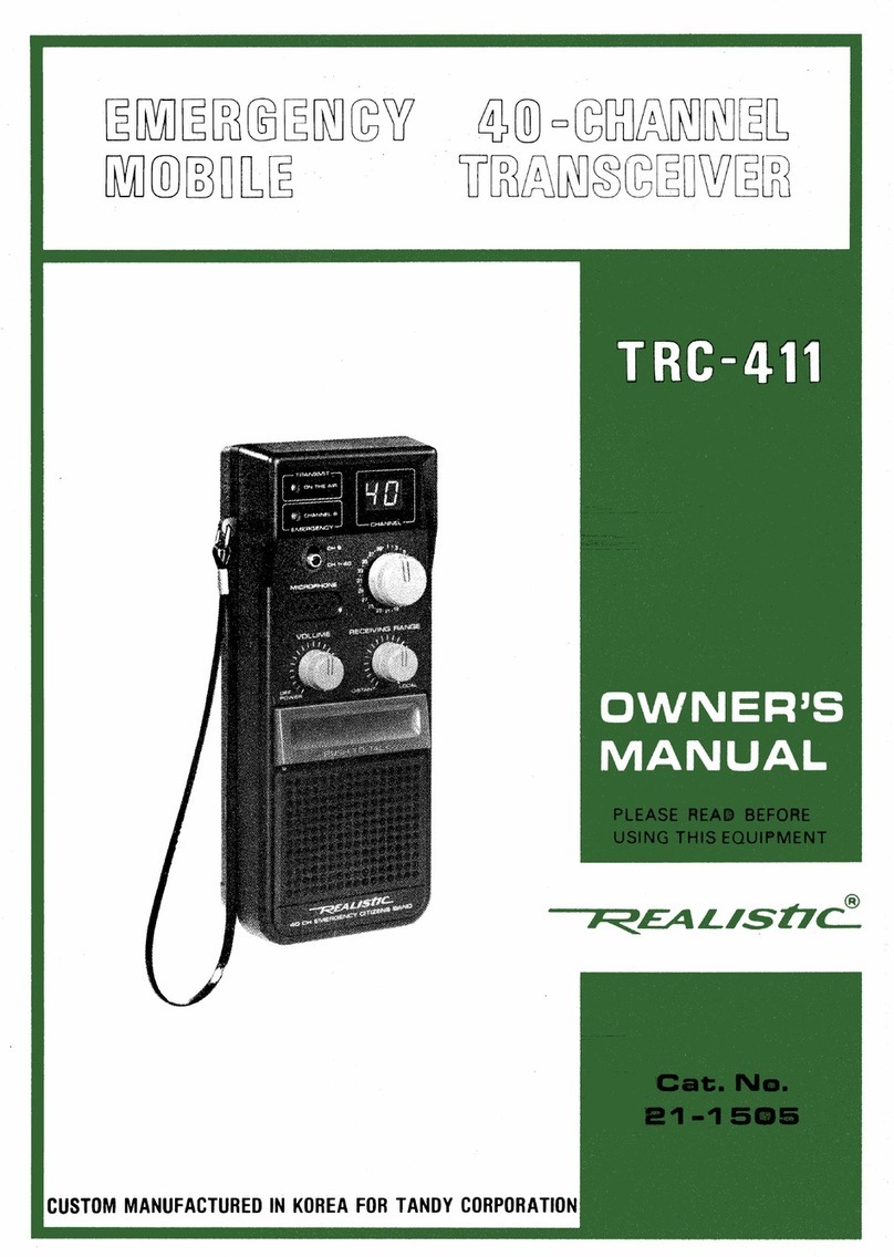 Realistic TRC-411 User manual Realistic TRC-411 User manual