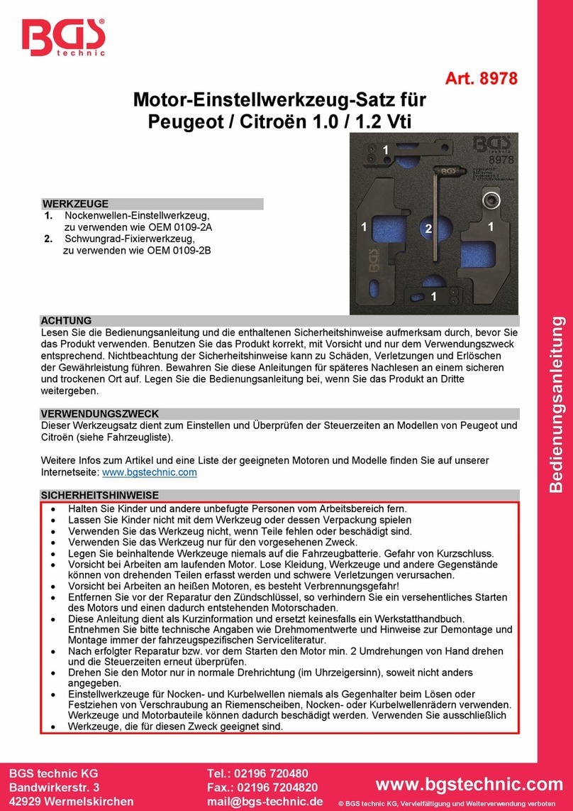 BGS technic 8978 instruction manual