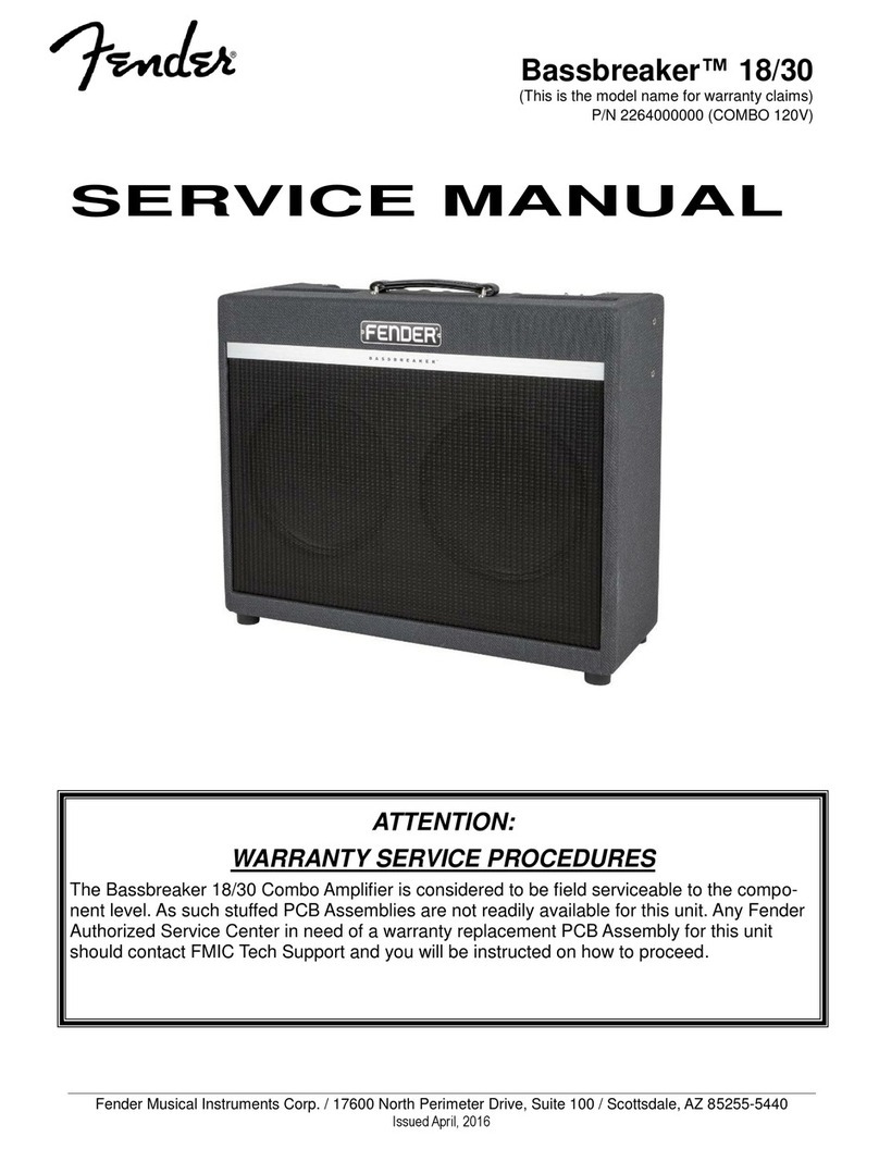 Fender BASSBREAKER 18/30 Service manual