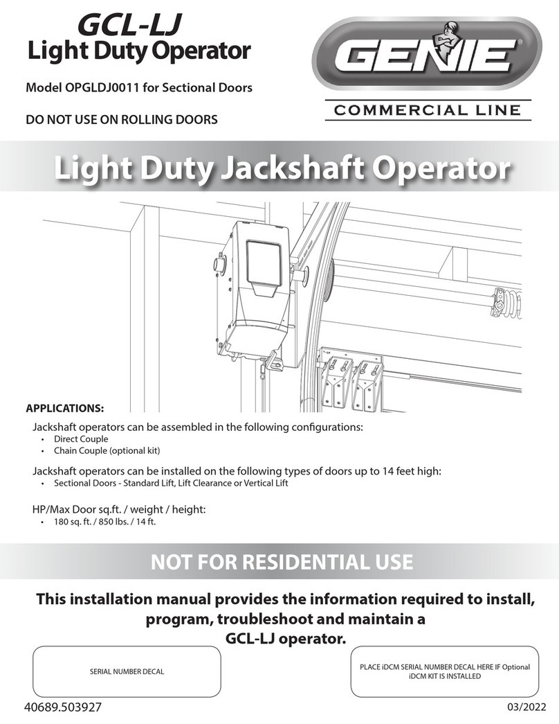 Genie GCL-LJ Series User manual