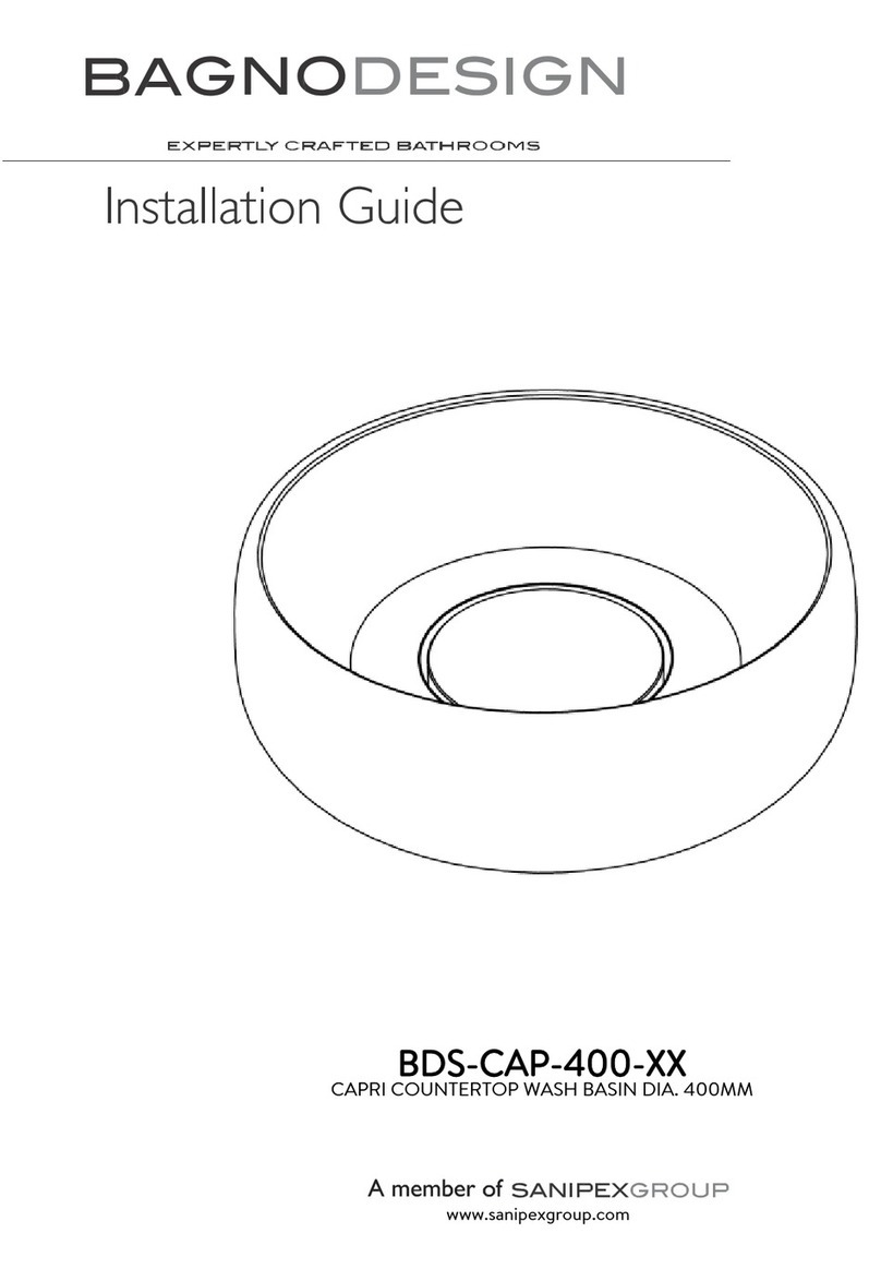 Sanipex BAGNODESIGN BDS-CAP-400 Series installation guide