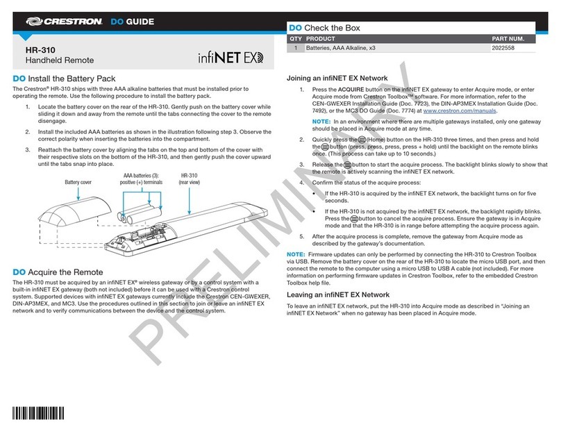 Crestron HR-310 Do guide