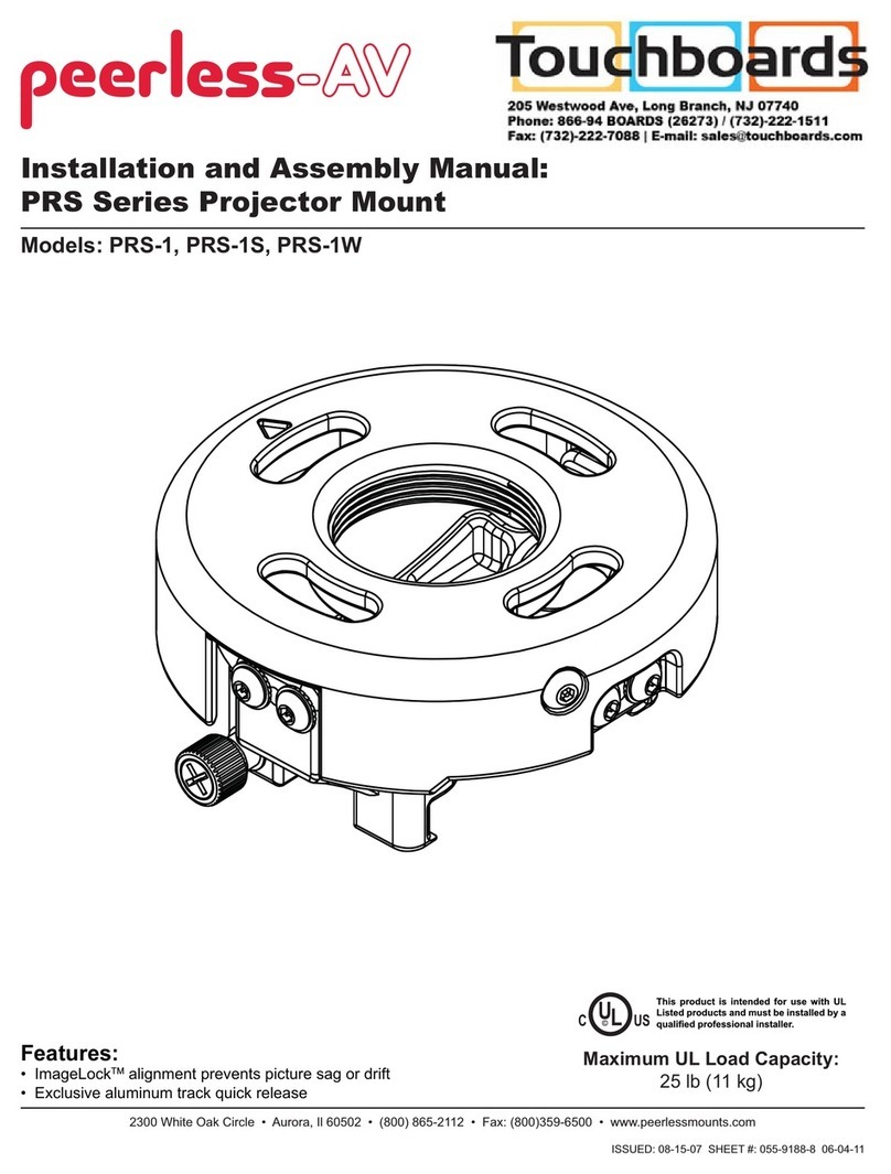 peerless-AV PRS Series Installation and assembly manual
