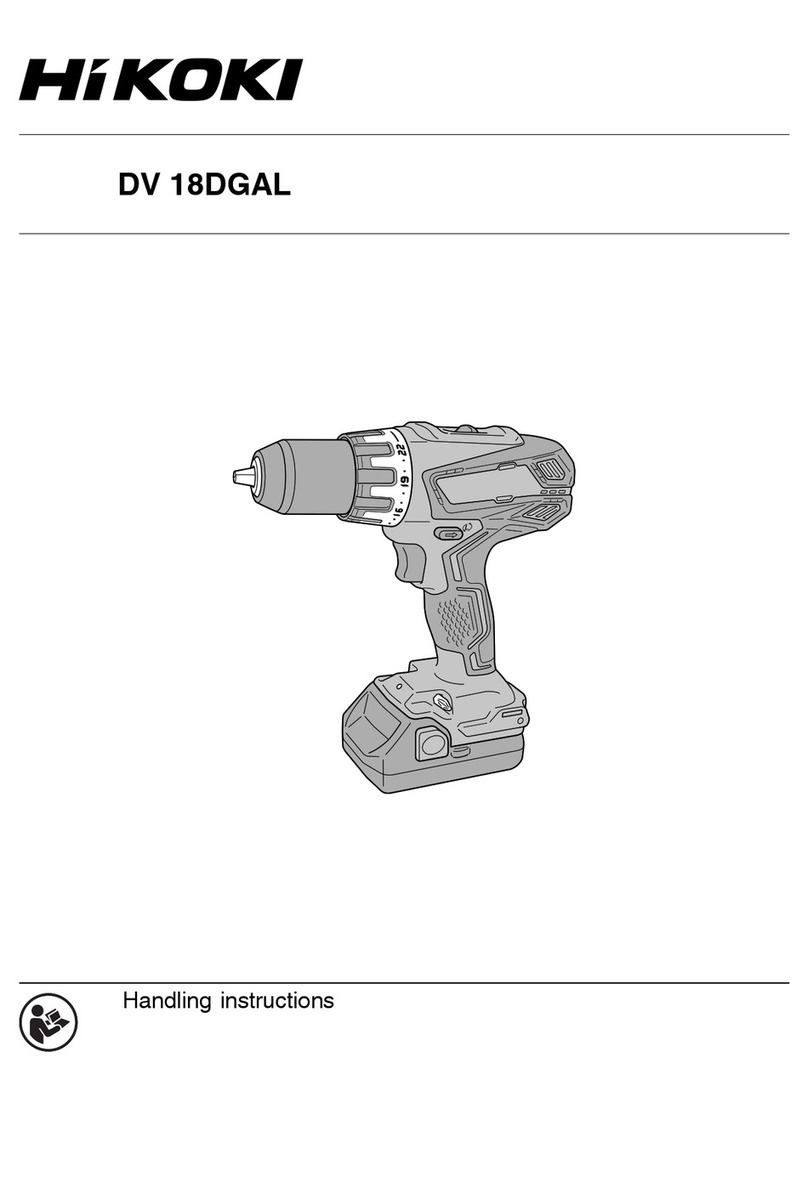 HIKOKI DV 18DGAL Handling instructions